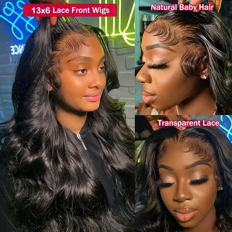 Peruvian Soft Hair Body Wave Lace Front Wigs Human Hair 220 Density Transparent Lace Frontal Wigs For Women 13x6 13x4 Human Hair Wigs