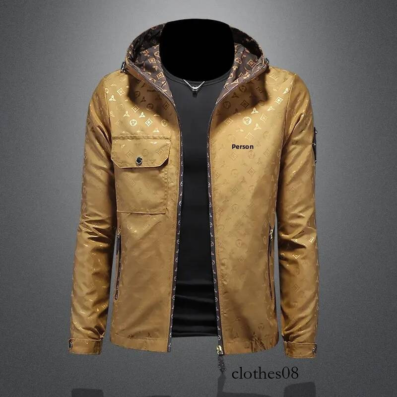 New Hot Sale Of The Season Men's Hooded Trendy Jacket Casual Slim Fit Outerwear Printed European Style Regular Length from Mainl