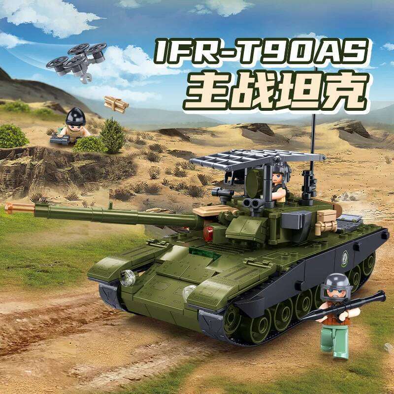 Sluban 318PCS Army IFR T90AS Main Battle Tanks Building Blocks Kit MBT Military Model Bricks Educational Toys for Children Z260305