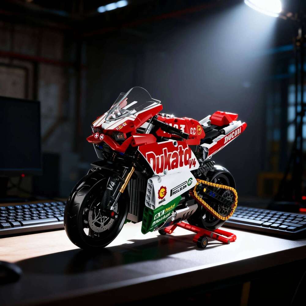 Famous V4 Motorcycle Building Blocks Set Super Motorbike Model Kit Technical Racing Kids Assembled Toys Gifts For Boys And Girls Z260306