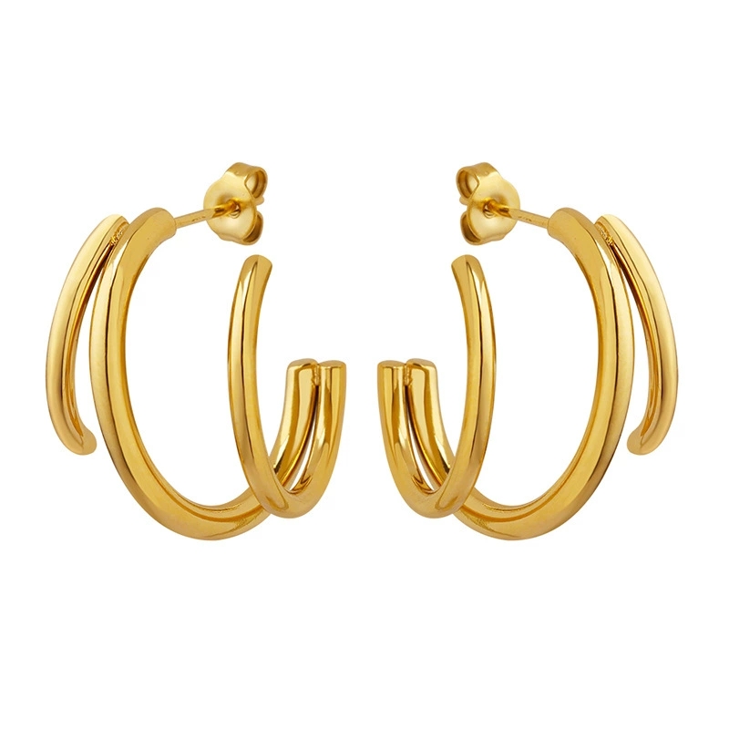 Sophisticated Metal-Inspired Jewelry Collection: Premium Titanium/Stainless Steel Earing Sets