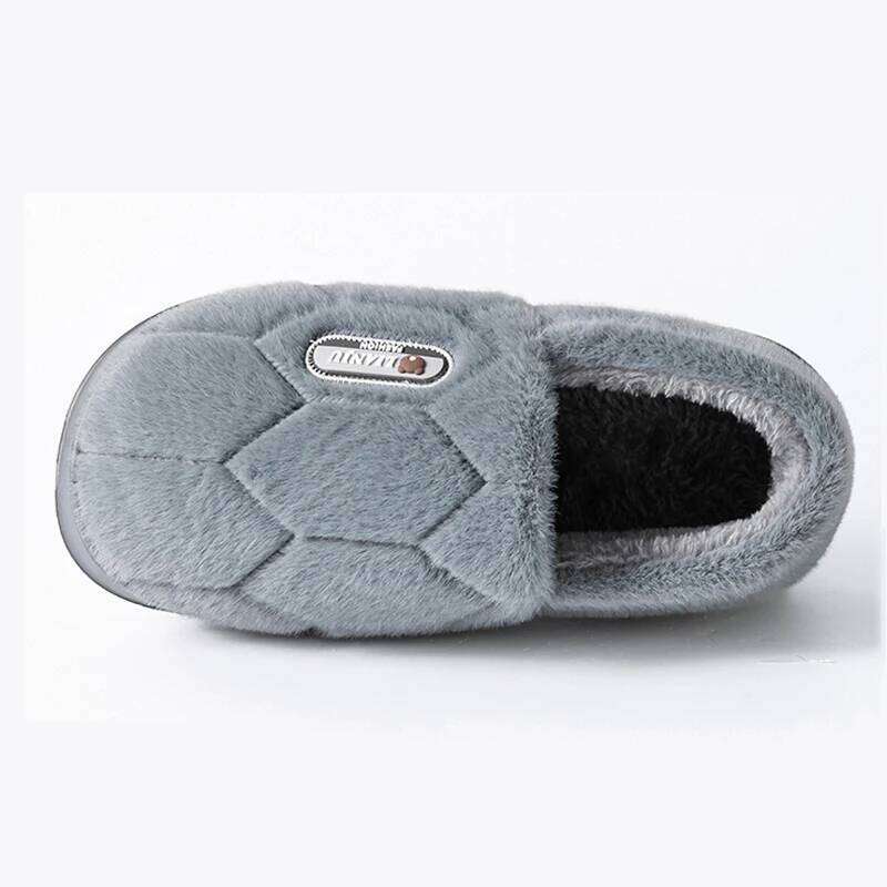 Men's Winter Cotton Women Fur Fluffy House Slippers Comfy Soft Indoor Plush Shoes Couple Warm Bedroom Fuzzy Slides