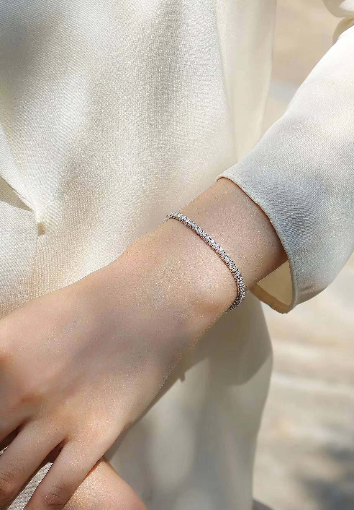 65mm White 925 Sterling Silver VVS Moissanite Diamond Cuban Link Chain Bracelet Iced Out Mossanite Jewelry Men Women Bracelet