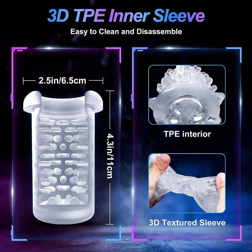 Male Masturbation Cup Automatic Telescopic Vagina Pocket Pussy Blowjob Sex Machines Toy Adult Goods for Men Masturbator 18+ W260305