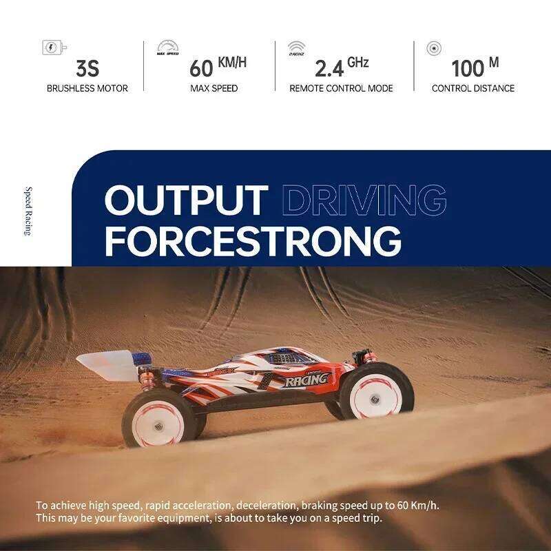 WLtoys 124008 1:12 4WD RC 60KM/H Professional Racing Car Brushless Electric High Speed Off-Road Drift Remote Control Toys C260305