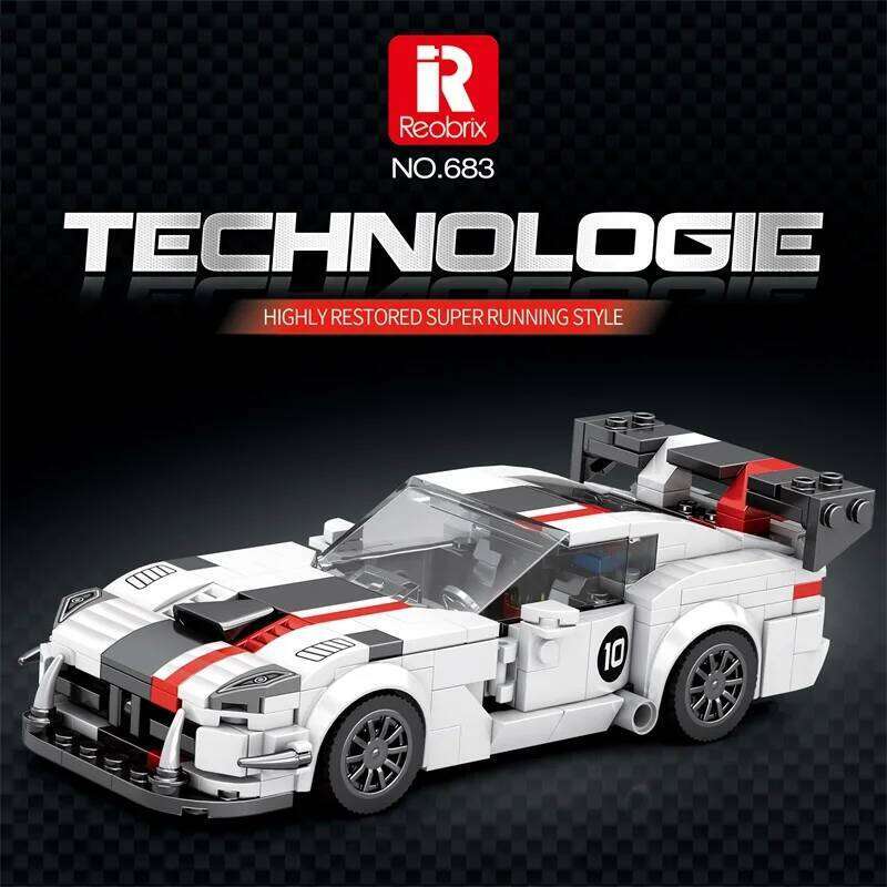 379PCS City Racing Car Building Blocks Sport Vehicle Model Bricks Desktop Ornaments Kids Educational Toys Holiday Gifts Z260305