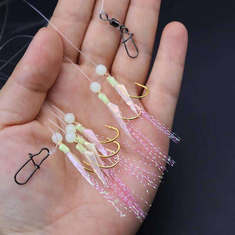 ZYZ Sabiki Rigs Luminous Sea Hooks 1 6 Fishhooks Saltwater or Freshwater Boat Fishing Set Tackle S260305