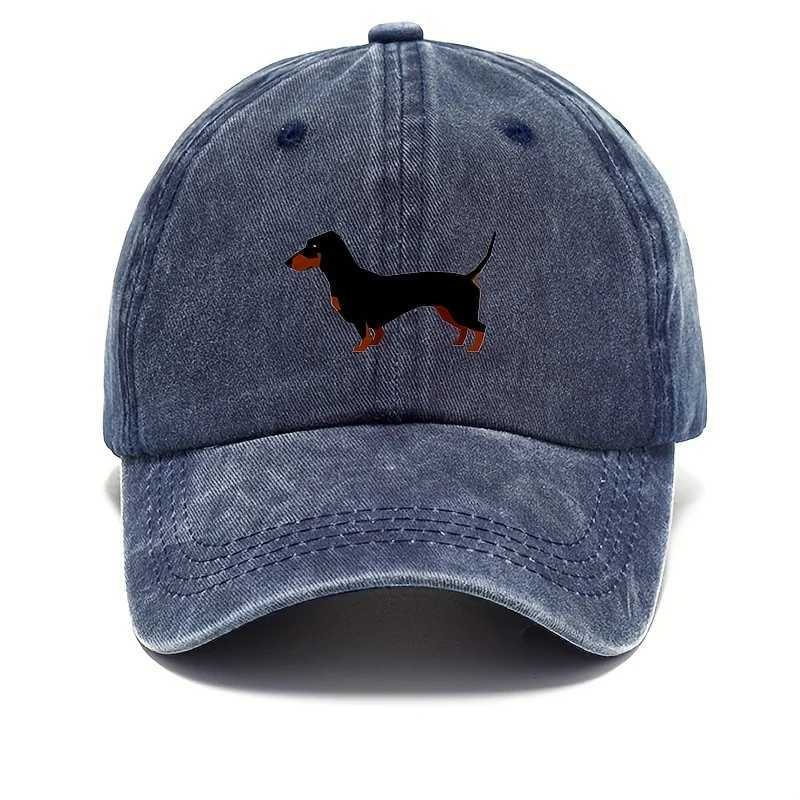 Retro dachshund baseball cap for both men and women adjustable and cute cartoon design suitable for sports and casual wear S260306
