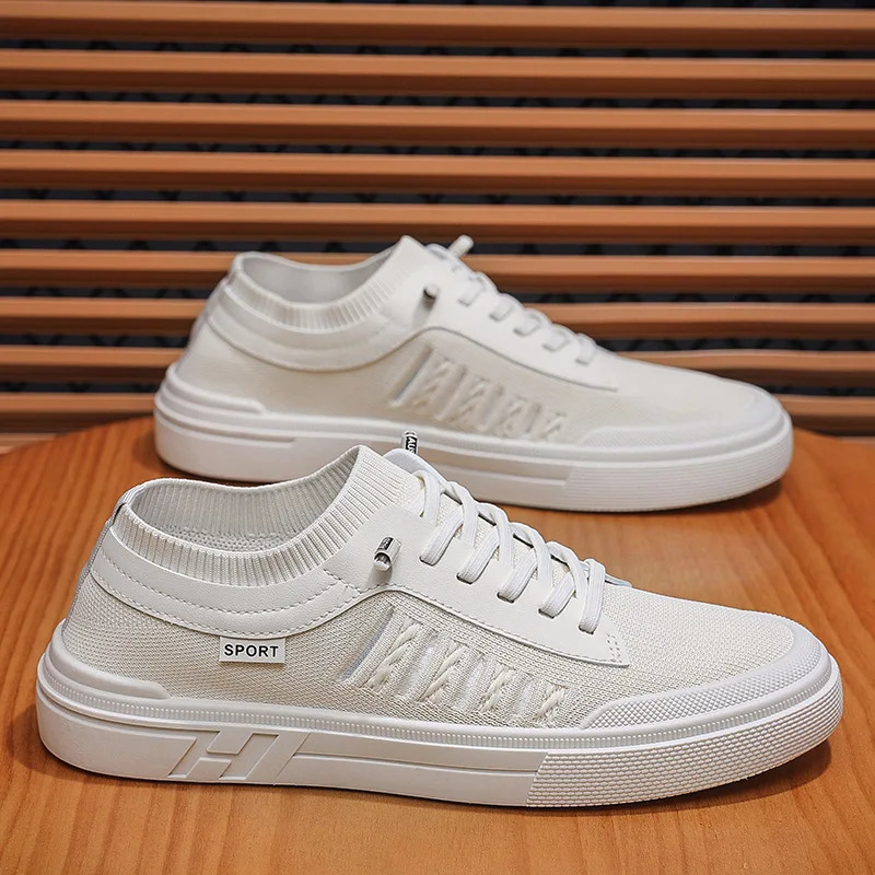 Summer Mens Breathable Mesh Canvas Sneakers Lightweight Comfortable Casual Sports Shoes for WalkingGym Trendy Non-Slip 260305