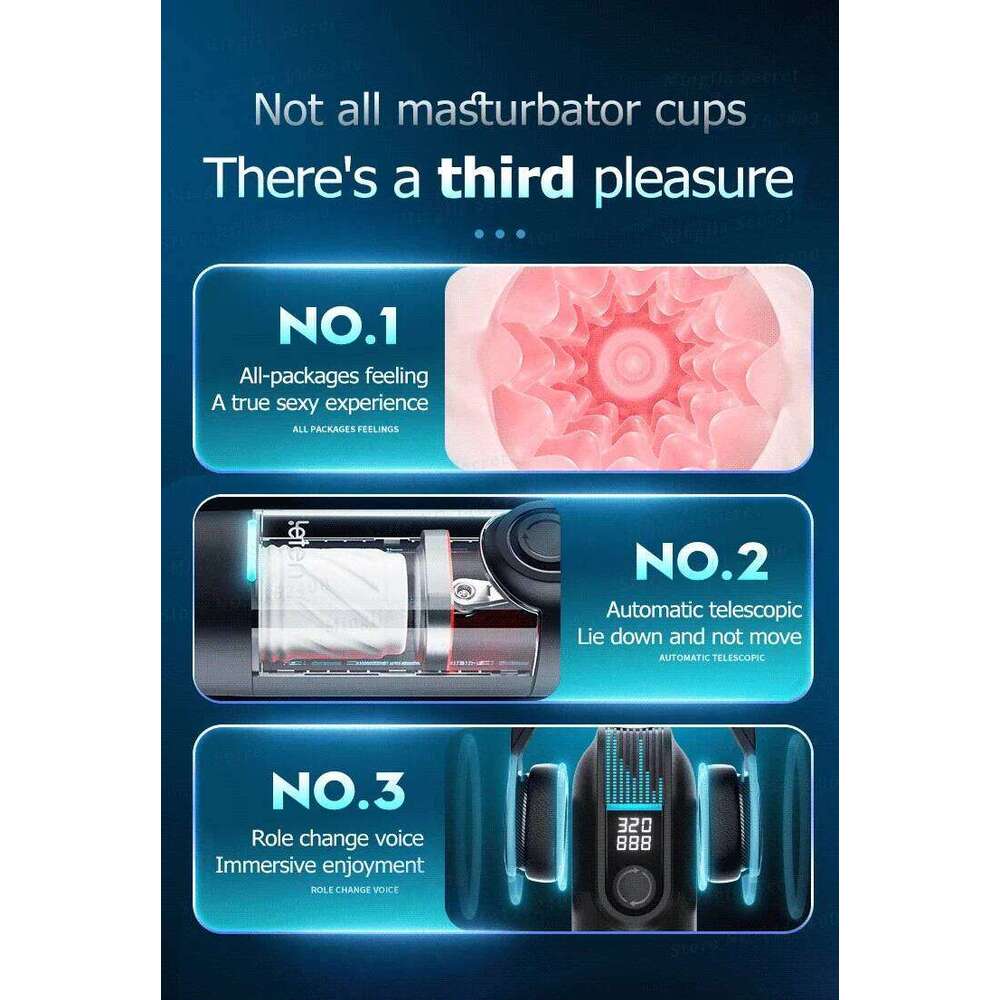 Leten Automatic Telescopic Powerful Sucking Male Masturbator Cup Voice Blowjob Vaginal Machine Adults Sex Toys for Men W260305