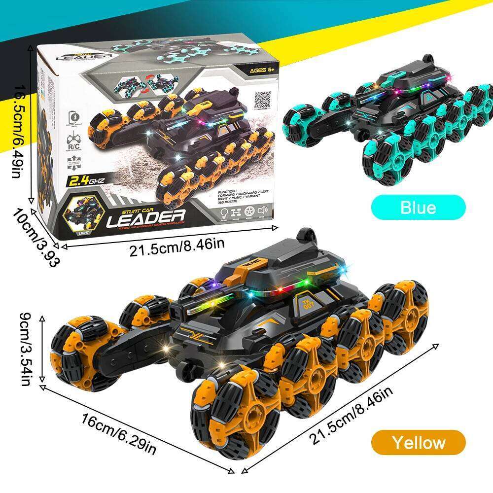 RC Stunt Car Kids Double Sided Flip Cars 2.4G Wireless Remote Control High Speed 360 Rotation Drift Auto Toys C260305