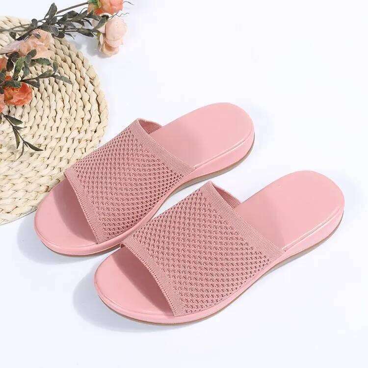 Elastic Force Shoes Women Flat Casual Indoor Outdoor Slipper Summer Sandals For Beach