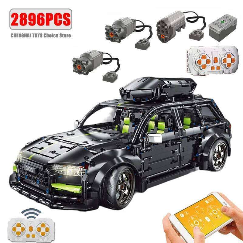 Technical Luxury Vehicle Building Blocks Bricks Model MOC Station Wagon Car Educational Sets Series Kid Toys Boys Birthday Gifts Z260306