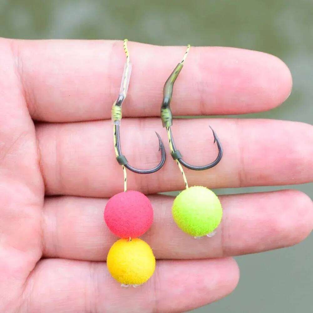 Hirisi 50Pcs Carp Fishing Barbed Hook High Carbon Steel Ring Eye Fishhook 8007 Size 2468 S260305
