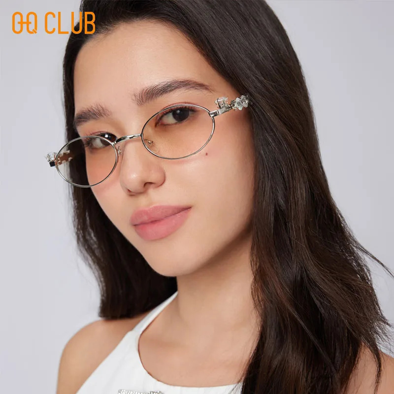 O-Q CLUB Womens Glasses Frames Lunette Pour Femme Original Transparent Eyepieces for Reading Blue Light Lenses to Read Eyewear 260302