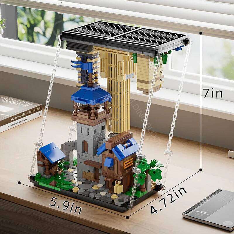 Creative Anti Gravity DIY Reversed World Medieval- Modern City Desktop Decor Sets Assembly Building Block Toys For Children Gift Z260305