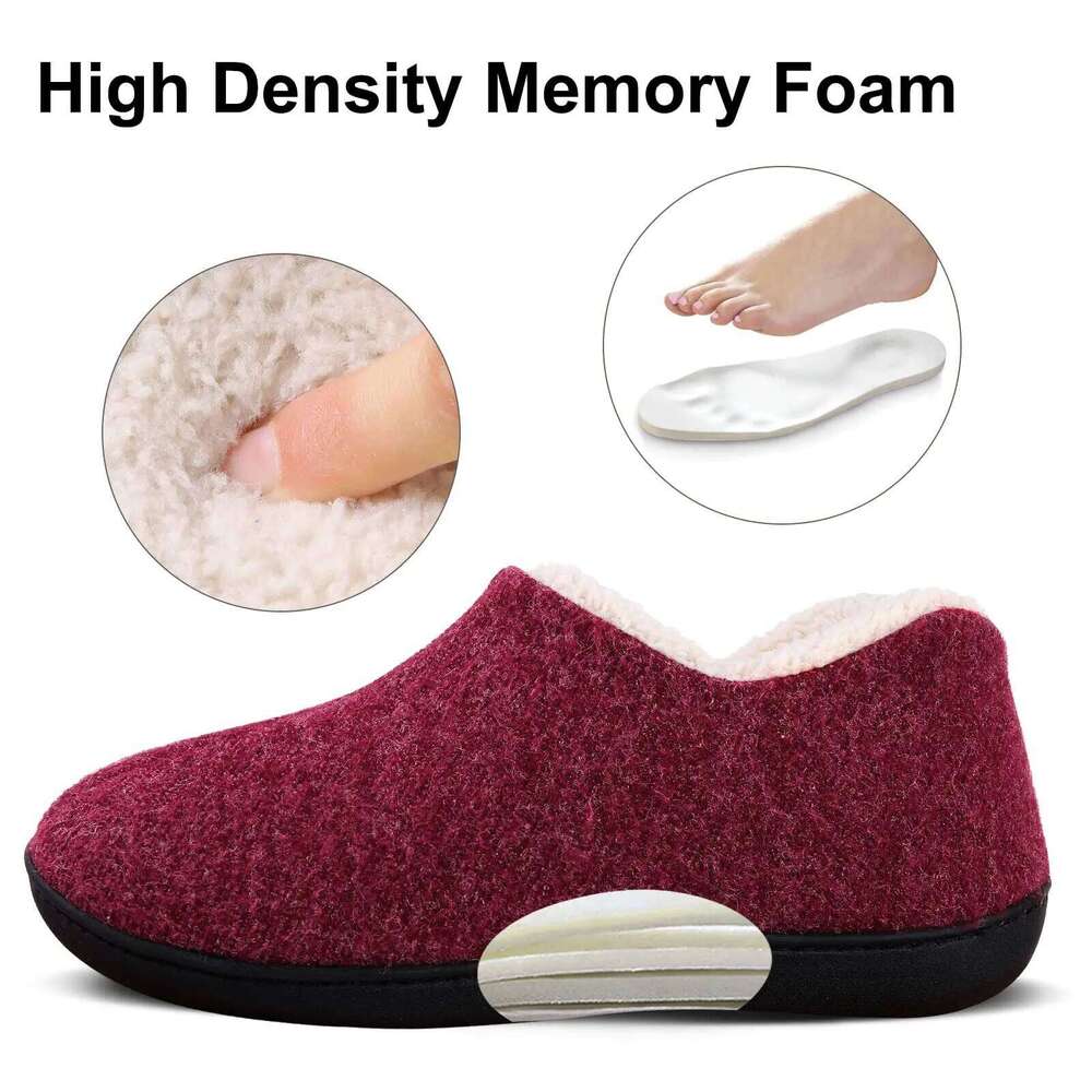Litfun Winter Plush Lining Shoes Leisure Rubber Sole Indoor Slides Fluffy Warm Cozy Outdoor Women's Cotton Slippers