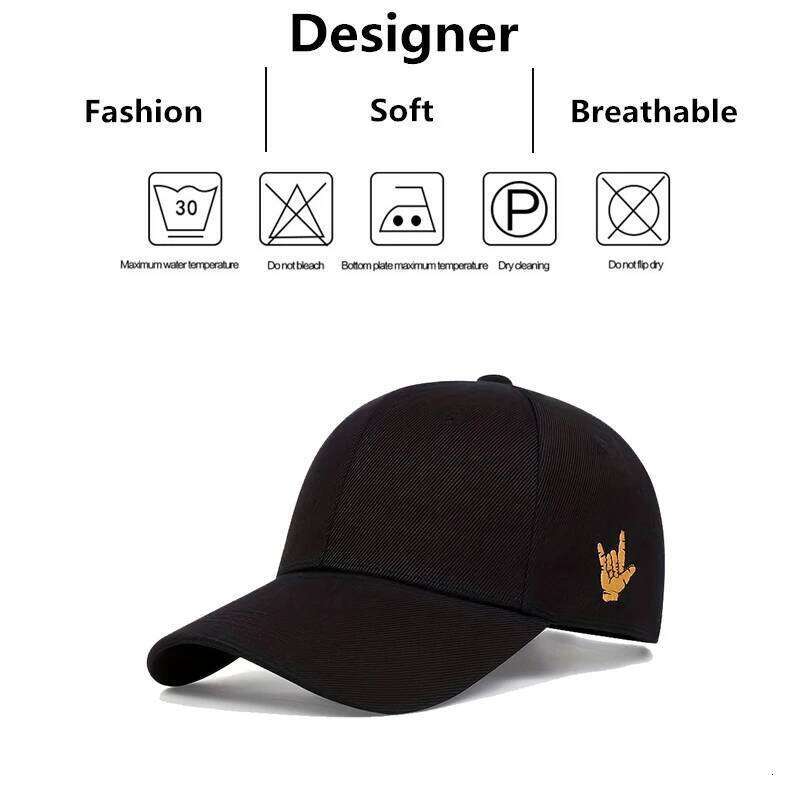 Unisex Side Finger Embroidery Baseball Caps Spring And Autumn Outdoor Adjustable Casual Hats Sunscreen Hat Y260304