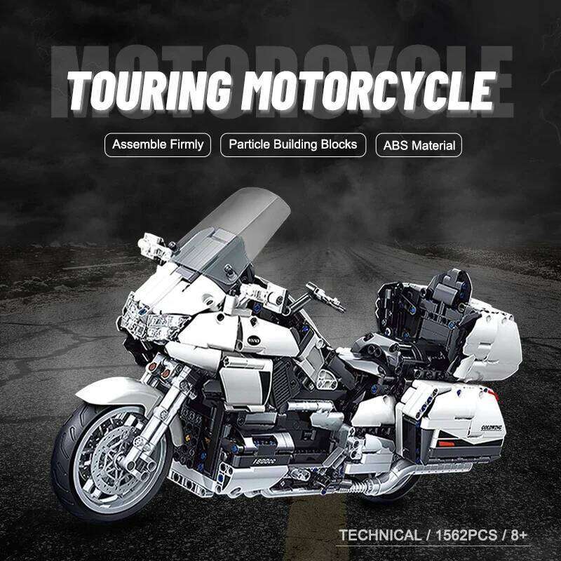Gold Wing Touring Motorbike Model Building Blocks Technical 1:5 Scale Motorcycle Bricks Desk Decoration Assembly Set Kids Toys Z260306