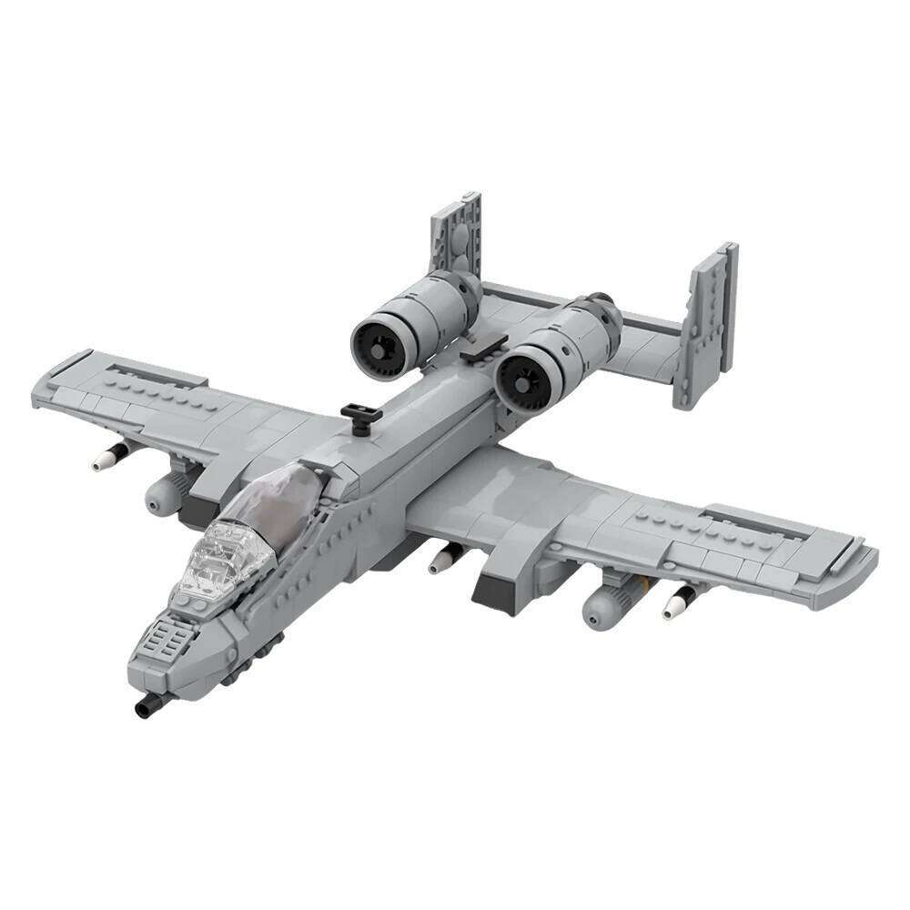 MOC A-10 Thunderbolt II Building Blocks Model US Military Bricks Fighter Assemble Toys Kids Birthday Gifts Z260306
