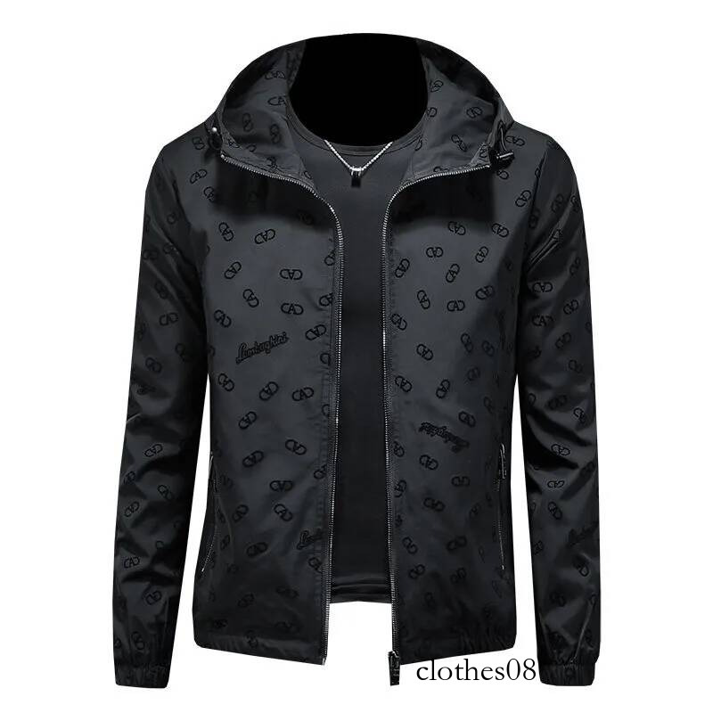 Casual Hollow out Jaet 2026 New Sle Men's Faion Urban Polyester Long Sve Zipper Closure round Ne ket Design