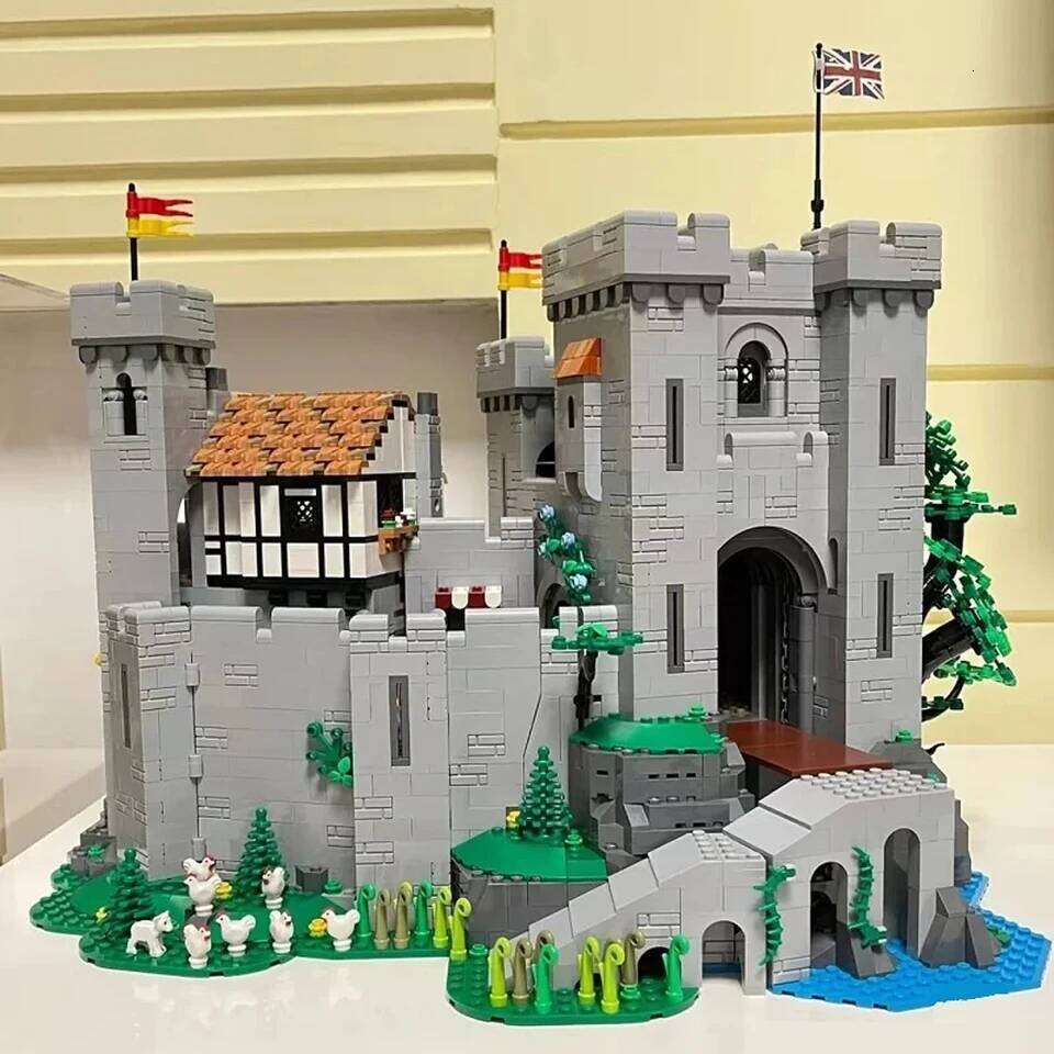 Mini Di Shock the Lion King Knight Medieval Castle Difficult Assembly Puzzle Building Blocks Birthday Christmas Gift Z260305
