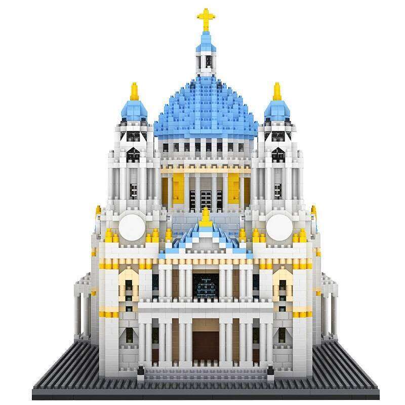 7053pcs Mini City Street View St. Paul's Cathedral Model Building Blocks DIY Famous Architecture Bricks Toy for Children Gifts Z260305