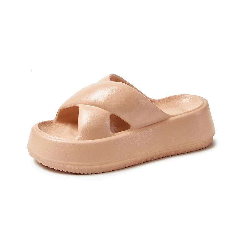 Litfun Women Soft Sole Slides Home Slippers Thick Bottom EVA Shoes Female Non-Slip Cross Sandals Outdoor Beach Flip Flop