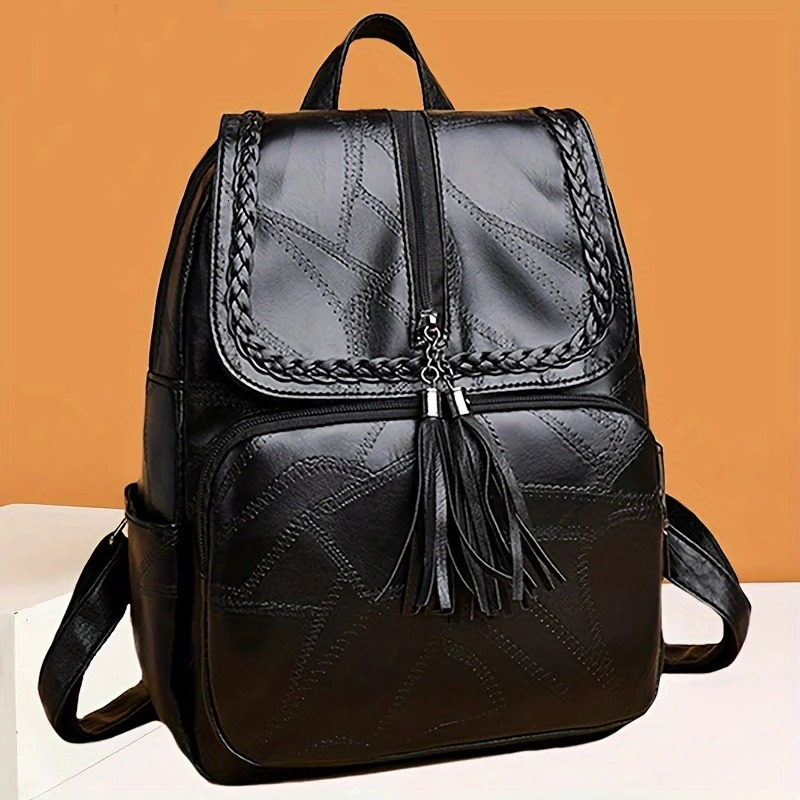Oxford Cloth Double-Shoulder Bag Nylon Travel Womens Backpack Casual Fashionable Canvas Backpack Random Zip Direction260228