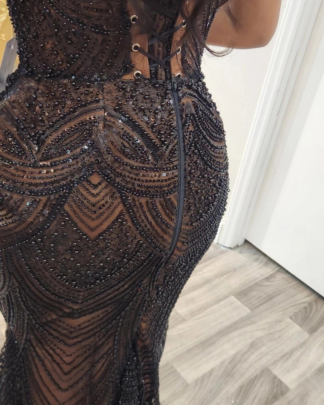 Aso Ebi Black Prom Dress 2026 Mermaid Prom Dress Crystals Illusion Sequined Evening Dresses For Black Women Birthday Party Formal Receiption Gowns Dre