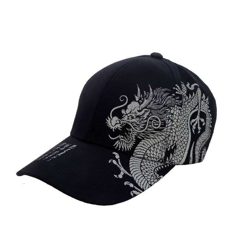Chinese Style Dragon Pattern Baseball Hat For Men And Women Versatile National Tide Cap Hip Hop Skateboarding Cool Y260304