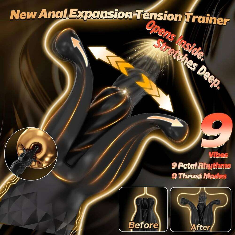 Male Sex Toys Prostate Massager Anal Remote Control Vibrator Rings Tension Shock Flapping Thrusting Vibrating Butt Plug W260305