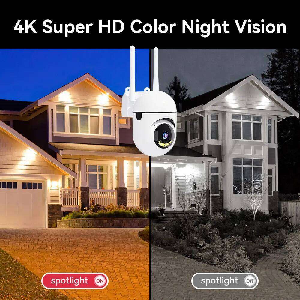 Carecam Pro 5MP HD 355 Surveillance Camera Night Vision Motion Detection Siren WiFi Remote Two-Way Audio Waterproo 26W0306