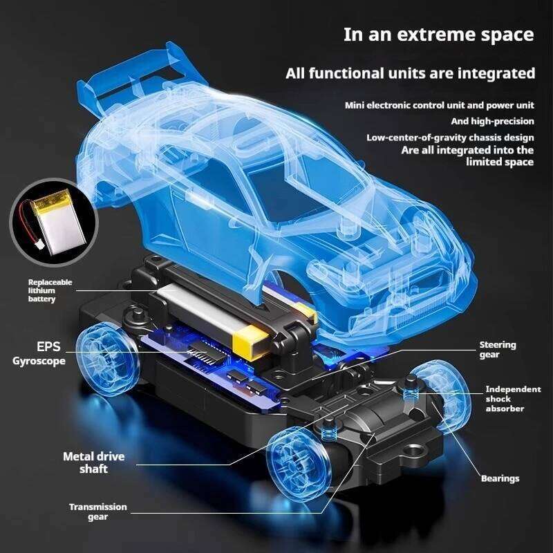 1/43 4WD Metal Body Simulation Drift RC Car Electric Full Scale Remote Control Model with Gyroscope Boy Adult Toy Gift C260305