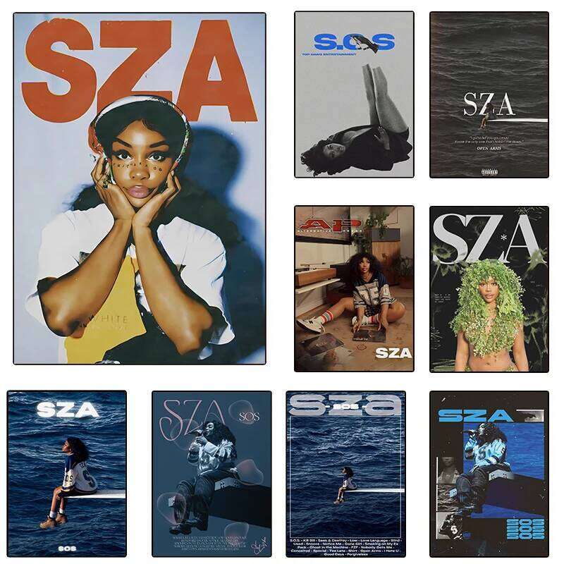 Singer Star SZA Portrait Music Album SOS Cover Posters Canvas Printing Wall Art Picture for Living Room Home Decor Gifts 26Y0306