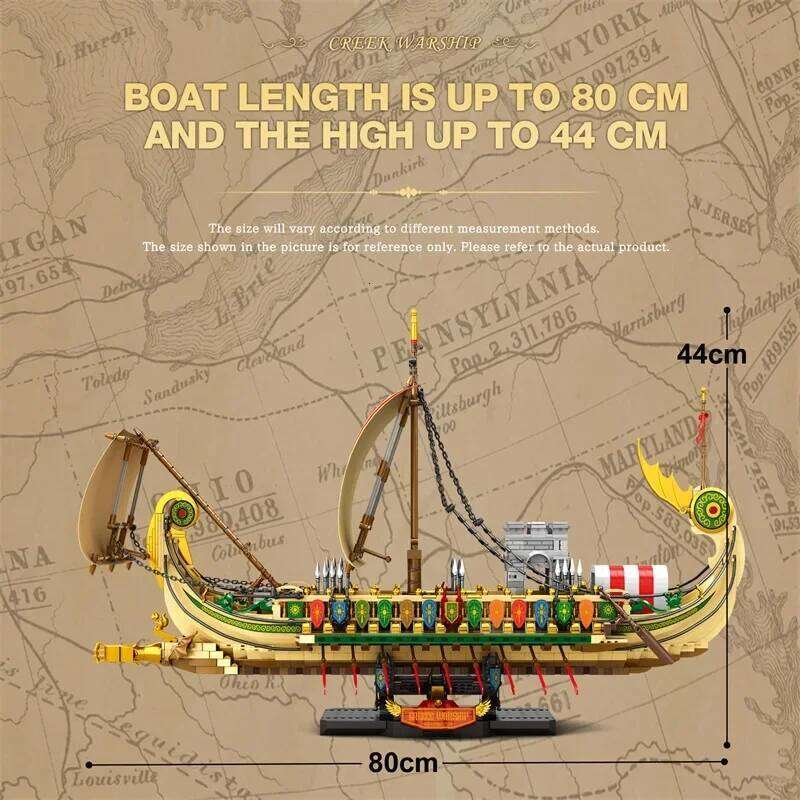 2982PCS Greek Trireme Building Blocks War Battle Ship Model Bricks Desktop Decoration Educational DIY Toy For Kids Holiday Gifts Z260305