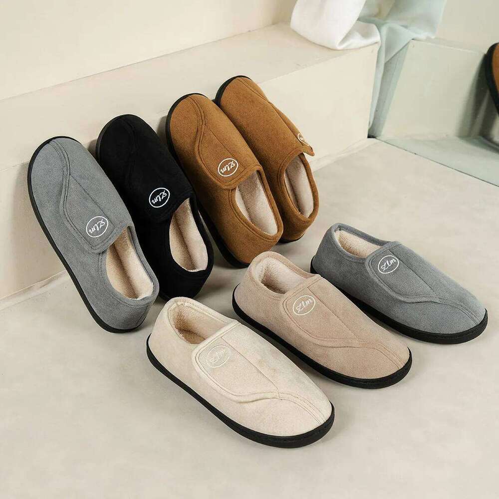 Litfun Winter Warm Slippers For Women Men Outdoor Anti-slip Faux Fur Cotton Indoor Soft Cozy Plush Flat House Shoes