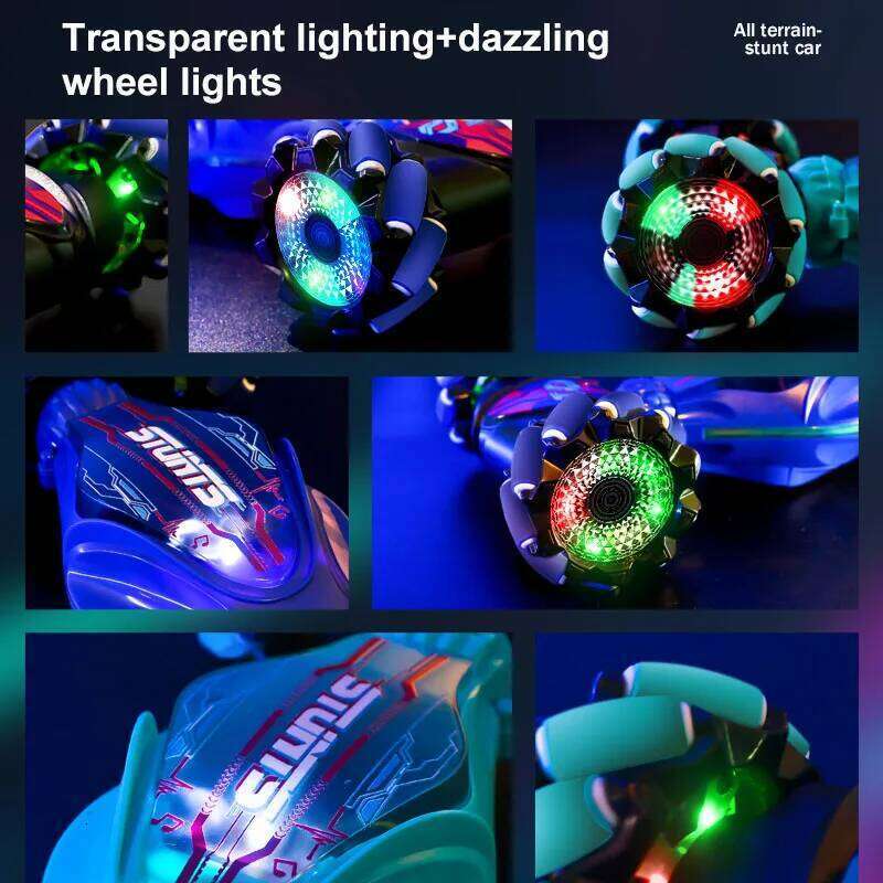 Gesture-sensing Stunt Remote Control Lights And Music One-click Transformation Toy Car Children's Christmas Gifts C260305