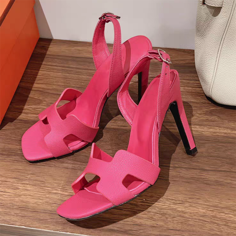 Ladies New Dress Shoes Designer Classic Fashion Summer High Heel Sandals 10cm Stiletto Heel Wedding Party High Heels Foot Naked Buckle Strap Evening Dress With box