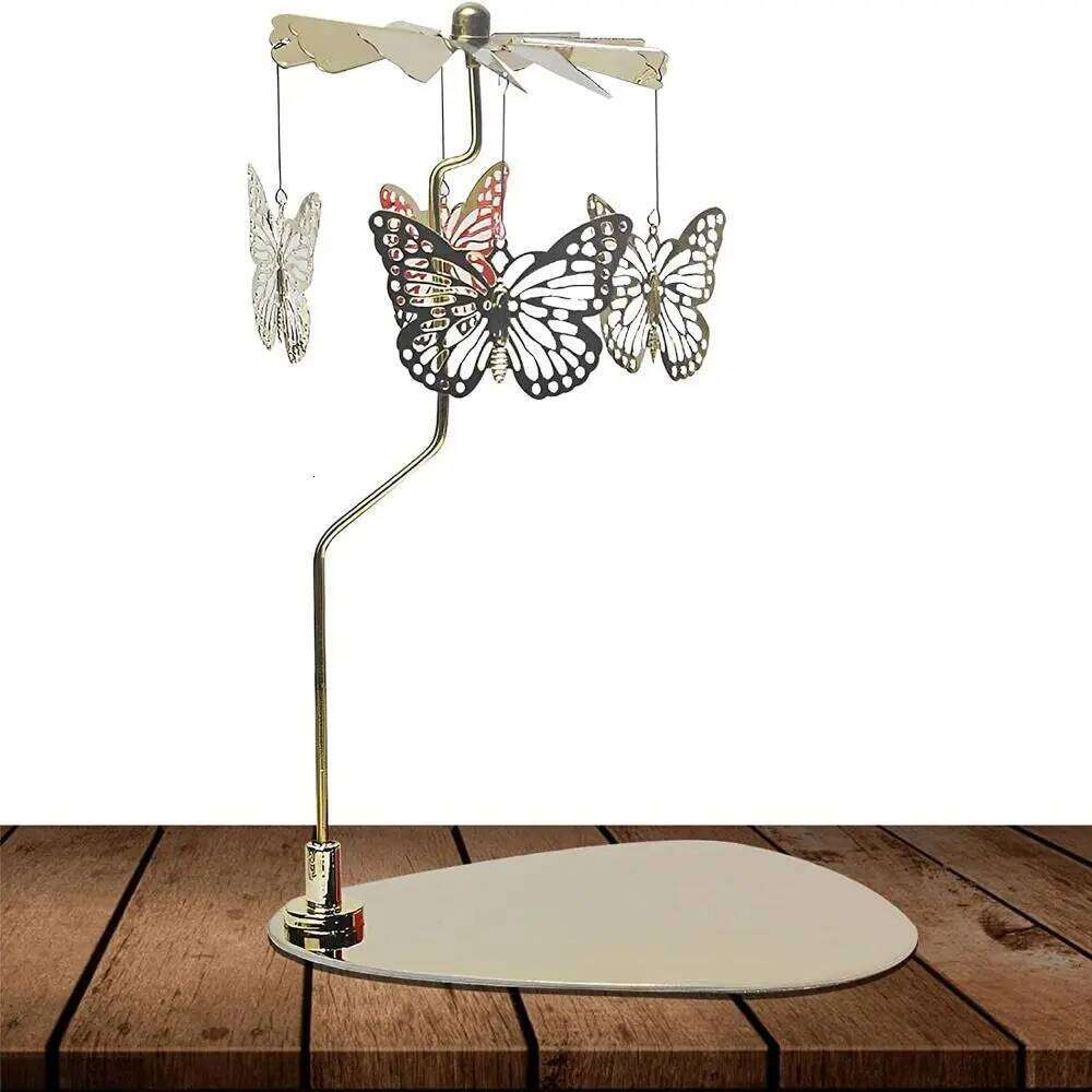 Carousel Spinner Rotating Stick Tray Spinning Candle Rotary Holder XJ260305