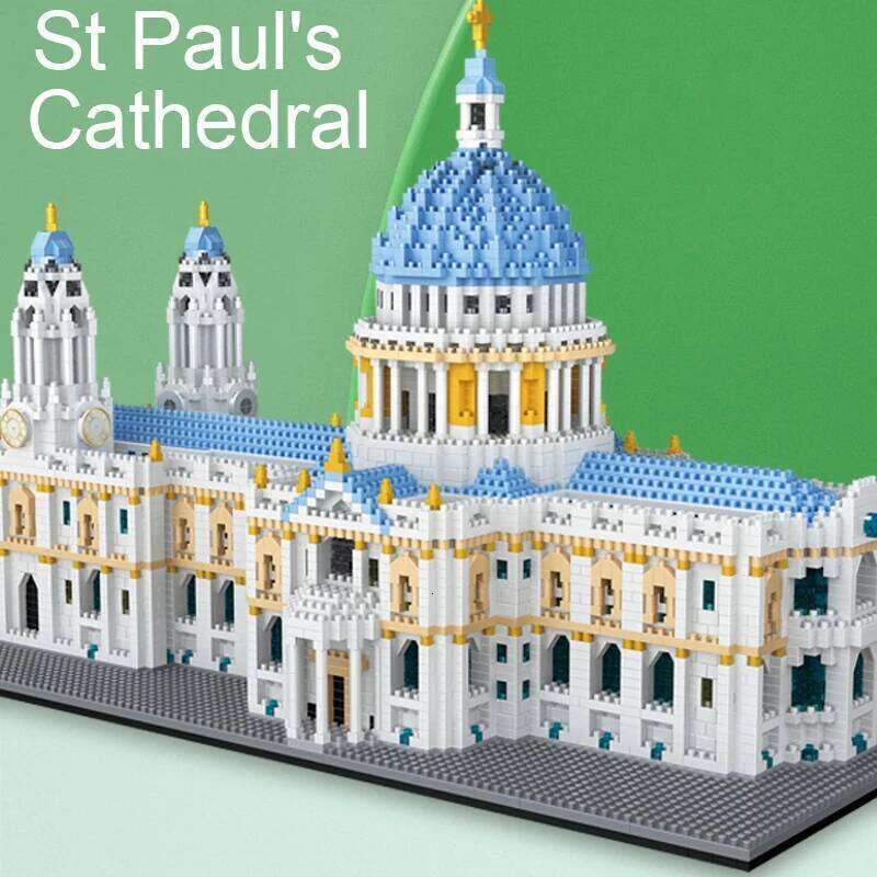 7053pcs Mini City Street View St. Paul's Cathedral Model Building Blocks DIY Famous Architecture Bricks Toy for Children Gifts Z260305