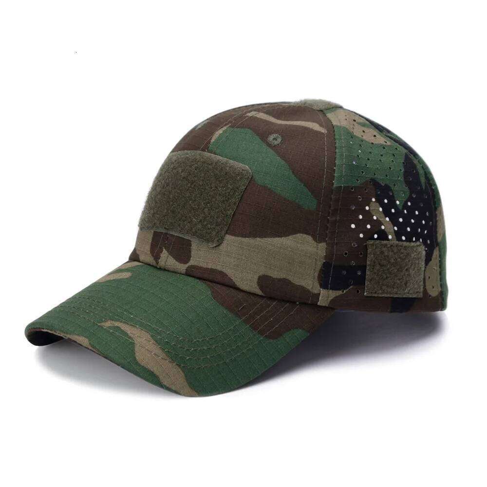 New Breathable Camo Baseball Cap Men - Military Tactical Peaked Hat for Outdoor Sports Training Sun Protection Y260304
