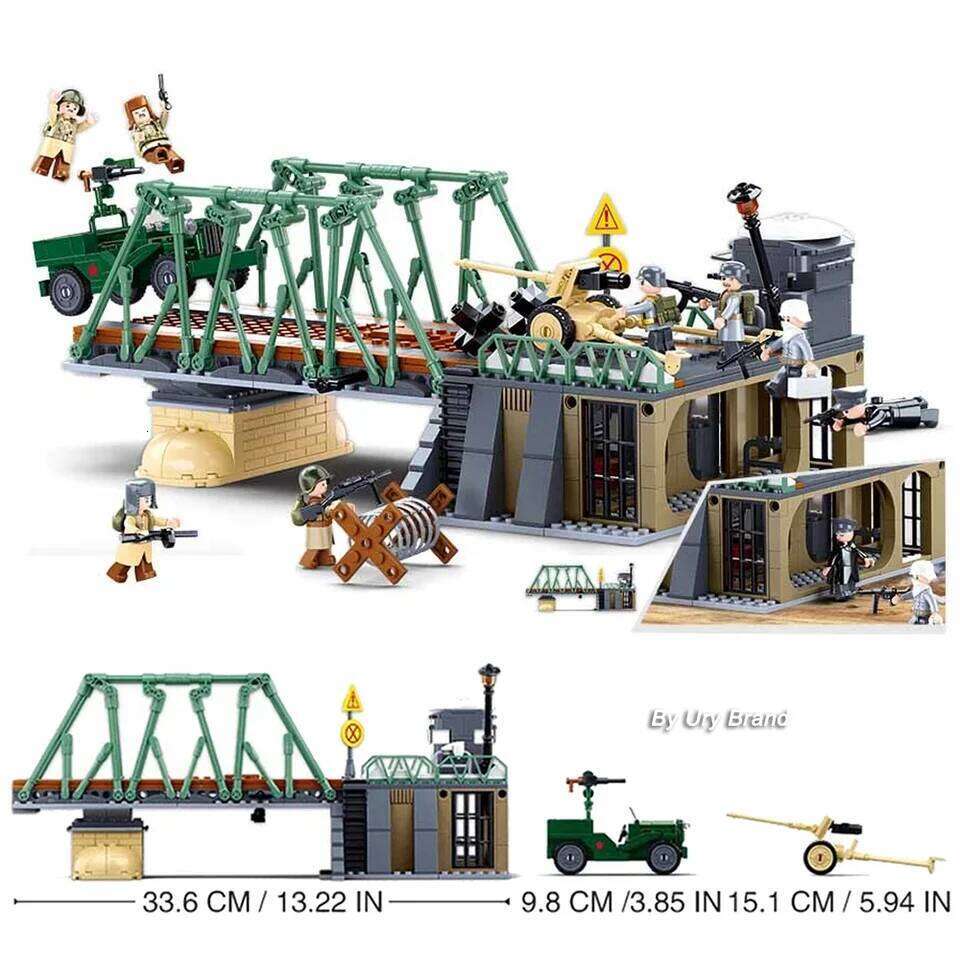 Sluban WW2 Military Plane City Warplane Fighting Airplane Vehicle Tank Sets Model Building Blocks Toys for Children Boys Gifts Z260305