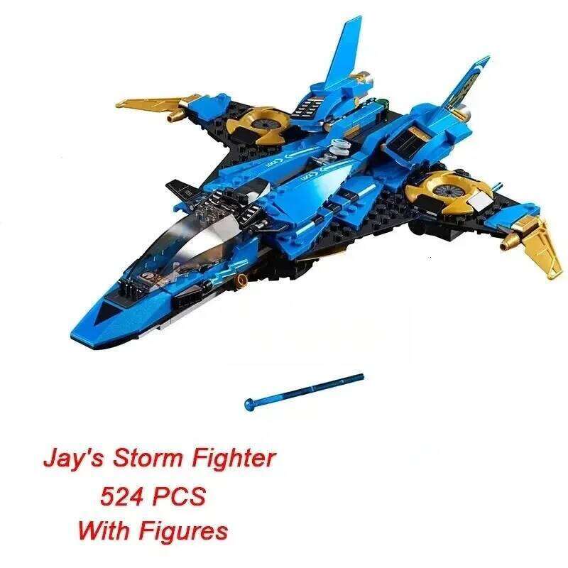 Compatible Sets Series Building Blocks Jay Storm Fighter Element Spaceship Flying Machine Children's Assembling Gifts 70668 Z260306