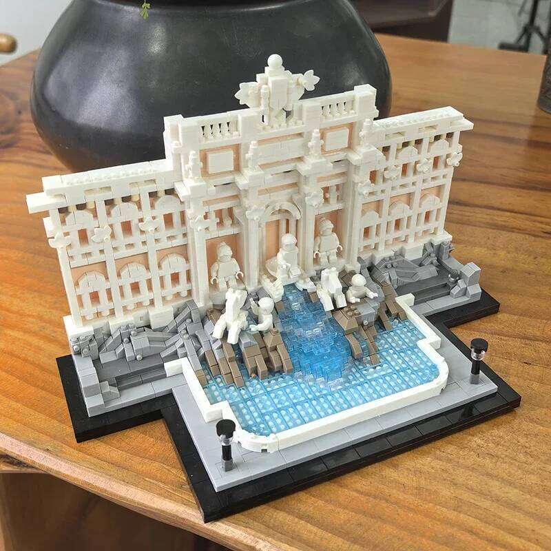 Creative Trevi Fountain Building Blocks Model World Famous City Street View Architecture Assembly Bricks Toys Gift For Kid Adult Z260306