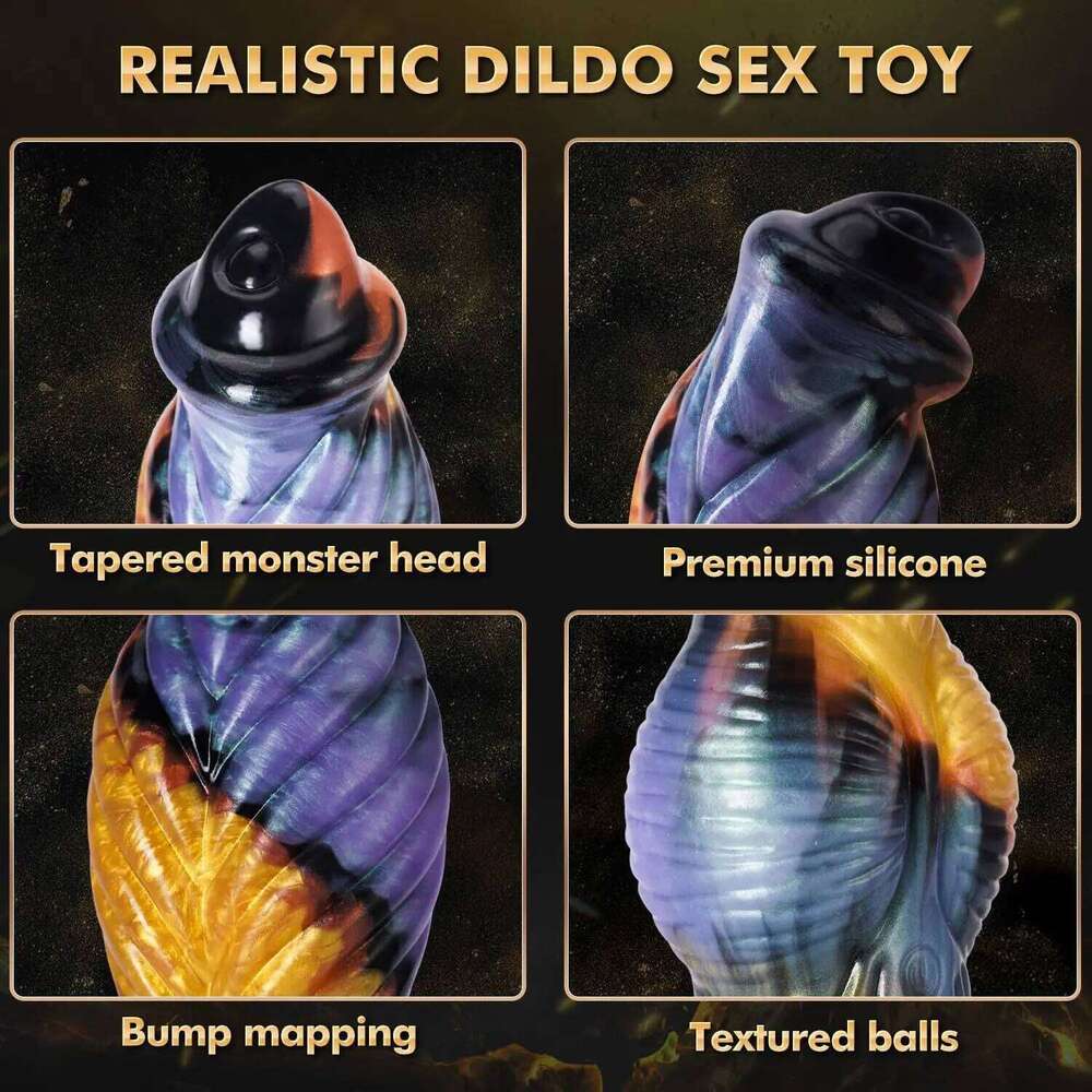 Thrusting Dragon Vibrator Sex 10" 4IN1 Monster Remote Control Thick Suction Cup Dildo Anal Toys Adult Product W260305