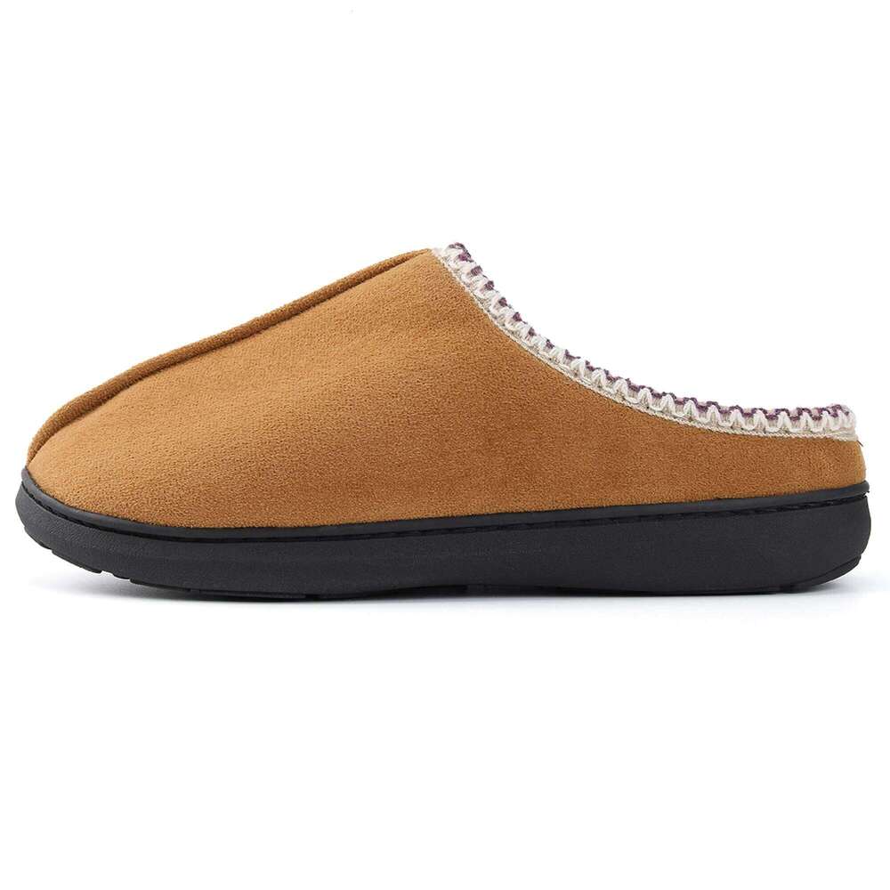 Litfun Winter House For Men Anti-Slip Fluffy Warm Women Memory Foam Cotton Slippers With Durable Rubber Sole