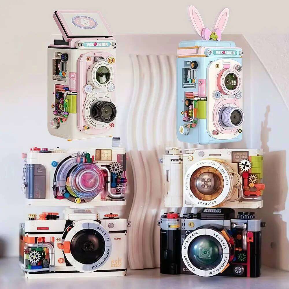 Retro camera Kit Construction Model Building Blocks Collectible Gift Idea Set for Adults Teen Boy and girl Toy Z260306