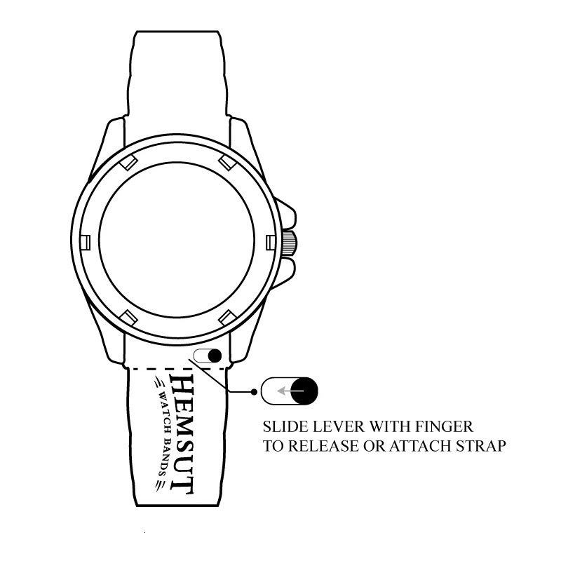 Hemsut Canvas Watch Bands Grey Quick Release Quality Nylon Watch Straps and Heavy Duty Brushed Buckle 18mm 20mm 22mm 24mm 260304