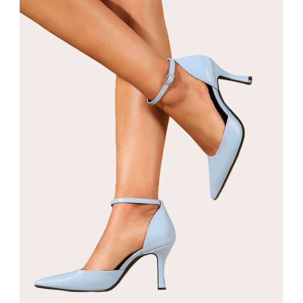 2025 Summer New Sexy Pointed Toe Strappy High Heels for Women, Slender Heel, Elegant Party Prom Tie-Detail Sandals
